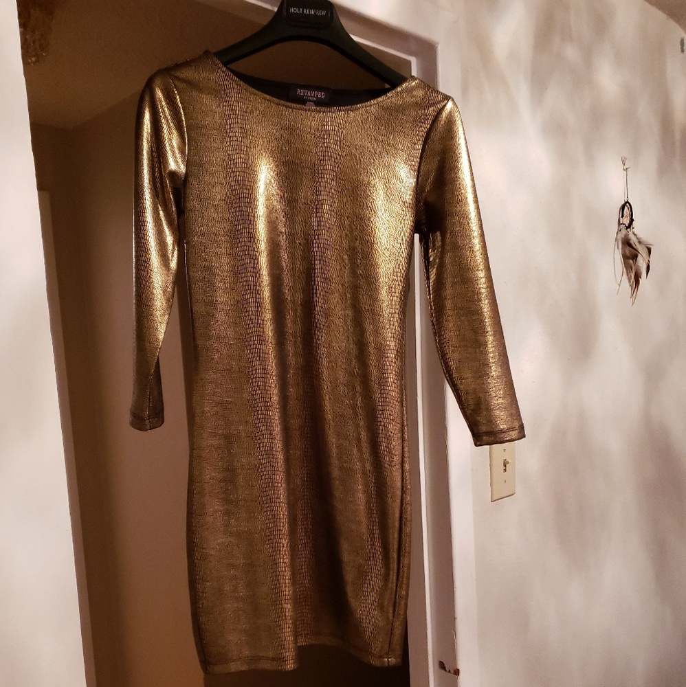 Gold party dress